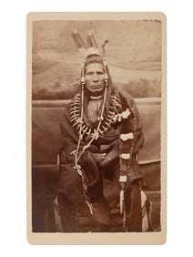 CDV of Little Brave, Arikara scout for the 7th US Cavalry, KIA Little Bighorn.
