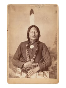 [GOFF, O.S. (1843-1916), photographer]. Cabinet card portrait of Rain-in-the-Face. [Bismarck, Dakota