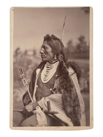 [GOFF, Orlando S. (1843-1916), photographer]. Cabinet card of Goose, Sioux scout, WIA Little