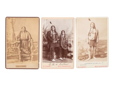 BARRY, David F. (1854-1934), photographer. Three cabinet cards of Hunkpapa Lakota Chief Gall, his