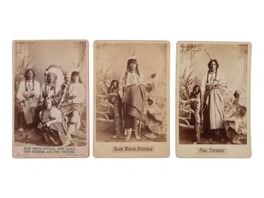 BARRY, David F. (1854-1934), photographer. A group of 5 cabinet cards of Slow White Buffalo, Crow