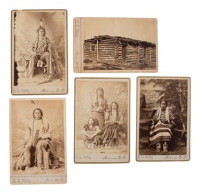 KELLY, R.L. (1851-1934), photog. A group of 5 cabinet cards of Native American subjects, incl.