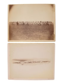 BARRY, David F. (1854-1934), photographer. Two photographs of Fort Lincoln, North Dakota, incl. view