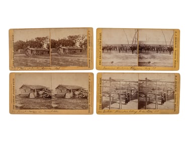 MORROW, Stanley J. (1843-1921), photographer. A group of 4 stereoviews of the Dakota Territory.