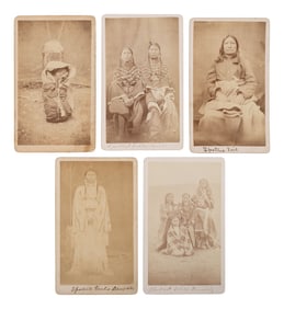 CROSS, W.R. (1839-1907), photographer. A group of 5 CDVs of Brule Sioux Chief Spotted Tail and his