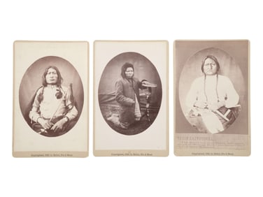 [CROSS, W.R. (1839-1907), photog.]. A group of 3 cabinet cards featuring Sitting Bull, Steps, and