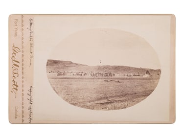 SCOTT, George W. (1854-1910), publisher. Cabinet card of Sitting Bull's Ghost Dance, Grand River,