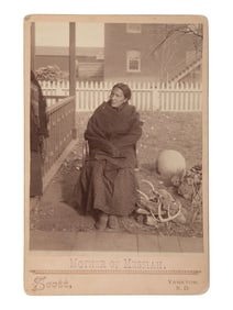 SCOTT, George W. (1854-1910), photographer. Cabinet card of "Mother of Messiah" at Standing Rock