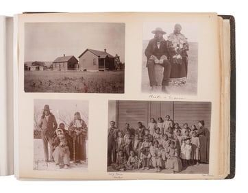 Exceptional album containing photographs of Pine Ridge Reservation and its surroundings, incl.