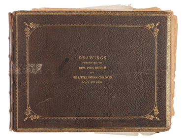 [NATIVE AMERICANA]. "Drawings Presented to Rev. Pius Boehm by His Little Indian Children." [Crow