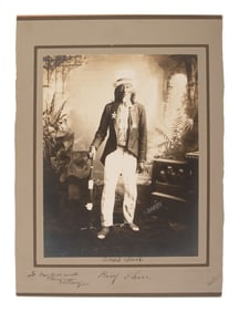BARRY, David F. (1854-1934), photographer. Portrait of Hairy Chin, Sioux, dressed as Uncle Sam,
