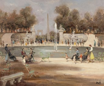 Marcel Dyf (French, 1899-1985) Le Bassin des Tuileries à Paris, 1950