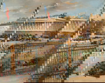 Marcel Dyf (French, 1899-1985) La Place de la Concorde, Paris, 1948