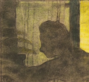 Édouard Vuillard  (French, 1868-1940) Profil de Marie à Contre-Jour, circa 1890