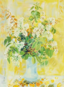 Le Pho (French/Vietnamese, 1907-2001) Fleurs, 1970