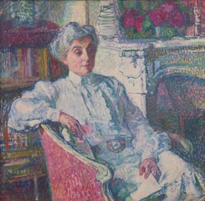 Théo van Rysselberghe (Belgian, 1862-1926) Maria van Rysselberghe au Coin du Feu, 1913