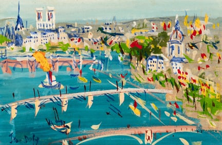 Jean Dufy (French, 1888-1964) La Seine au Pont du Carrousel