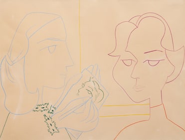 Françoise Gilot (French, 1921-2023) Françoise Gilot Making a Portrait of Claire Roy, 1953