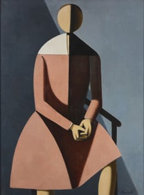Duilio (Dubè) Barnabé (Italian, 1914-1961) Portrait of a Seated Woman