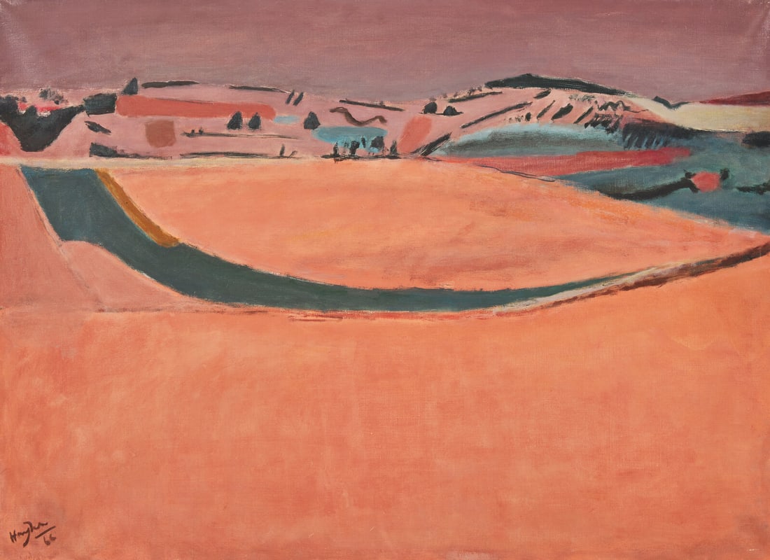 Henri Hayden (French/Polish, 1883-1970) Les Collines, 1966: Henri Hayden (French/Polish, 1883-1970) Les Collines, 1966 oil on canvas signed Hayden and dated (lower left); also signed again and titled (on the stretcher) 28 3/4 x 39 1/4 in. (73 x 99.7cm) This lo