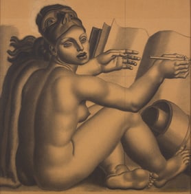 Jean Théodore Dupas (French, 1882-1964) Allégorie (Preparatory Study for the Fresco in the
