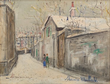Maurice Utrillo (French, 1883-1955) La Chaumière d'Henri IV À Montmartre Sous la Neige,