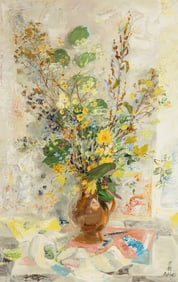 Le Pho (French/Vietnamese, 1907-2001) Bouquet Champêtre, 1966