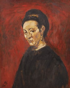 Duncan Grant (Scottish, 1885-1978) Portrait of a Woman (After Rembrandt), 1956