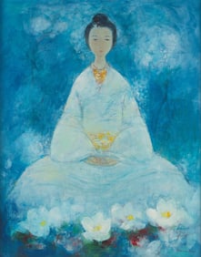 Vu Cao Dam (French/Vietnamese, 1908-2000) Divinité Blanche, 1976