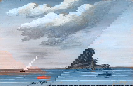 Jean Hugo (French, 1894-1984) La Barque Rouge (Temps d'Orage)