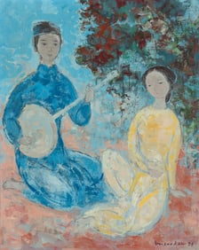 Vu Cao Dam (French/Vietnamese, 1908-2000) Joueur du Luth, 1979