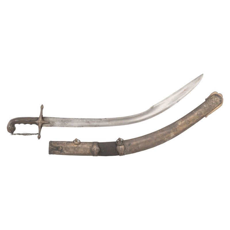 Ottoman Kilij Sword with Wood Lined Scabbard (1 of 8)