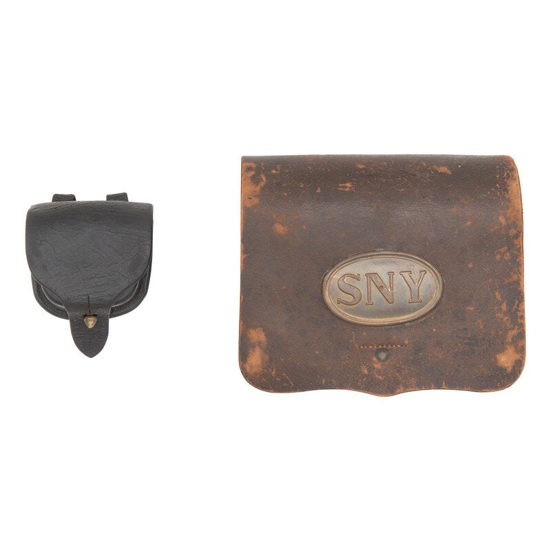 Baker & McKinney Contract US Pattern of March 1864 .58 Caliber Cartridge Box with Rare SNY Plate and (1 of 3)