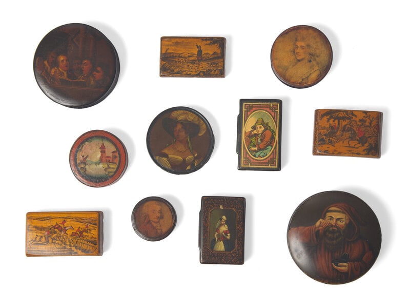 A Collection of English Snuff and Patch Boxes (1 of 2)