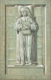 Ferrarese School, circa 1480, Study for the Tomb of the Humanist Niccolò Perotti