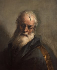 Sebastiano Ricci (Italian, 1659-1734) The Head of a Bearded Man Looking Down