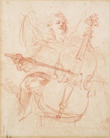 Baldessare Franceschini, called Il Volterrano (Italian, 1611-1689) An Angel Playing a Cello, di