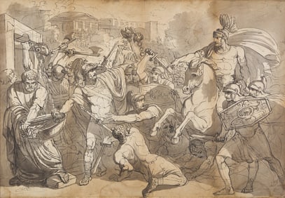 Bartolomeo Pinelli (Italian, 1781-1835) Marcus Furius Camillus liberating Rome from the Gauls & A