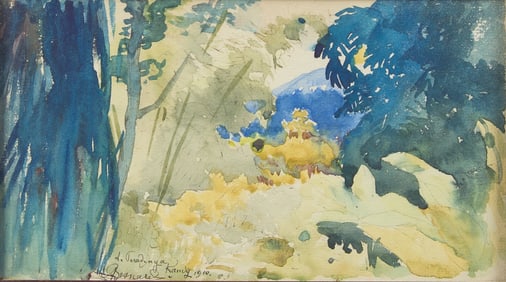 Albert Besnard (French, 1849-1934) View of the Peradinya Botanical Gardenin Kandy, Sri Lanka, 1910