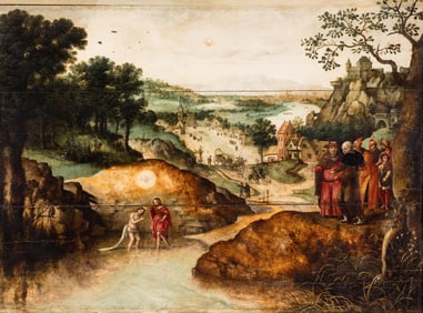 Lucas Gassel and Workshop (Flemish, B.C. 1488-died 1568/69) Baptism of Christ, 1542