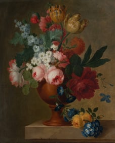 Circle Of Pieter Faes (Flemish, 1750-1814) A Floral Still Life with Terracotta Urn