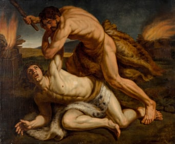 Follower of Guido Cagnacci  (Italian, 1601-1663) Cain and Abel