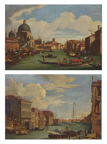 Manner of William James (British, A.C. 1754-1771) Venice, the Grand Canal with San Simeone Piccolo;