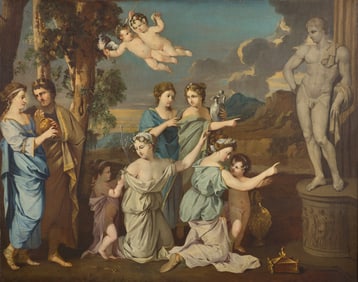 Master of Hovingham (French/Italian, late 17th Century) Psyche and Her Father at Apollo's Oracle
