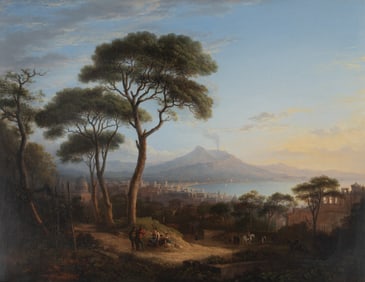 Alexander Nasmyth (British, 1758-1840) Veduta di Napoli da Posillipo and Veduta della costa
