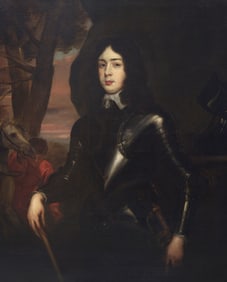 Follower of Sir Anthony van Dyck (Flemish, 1599-1641) Portrait of a Gentleman in Armor,