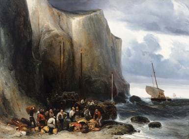 Louis Gabriel Eugène Isabey (French, 1803-1886) The Cove, 1827