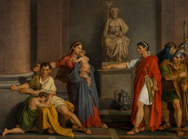 Attributed to Raffaele Postiglione (Italian, 1818-1897) Emperor Claudius in the House of Valerius