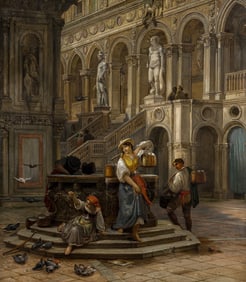 Friedrich von Nerly (German, 1807-1878) At the Well