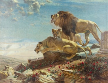 Louis Henry Weston Klingender (British, 1861-1950) Guardians of the Temple, 1927